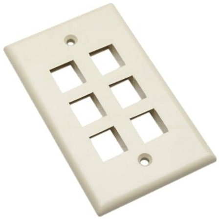 Intellinet Network Solutions 6 Outlet Ivory Wall Plate 162968